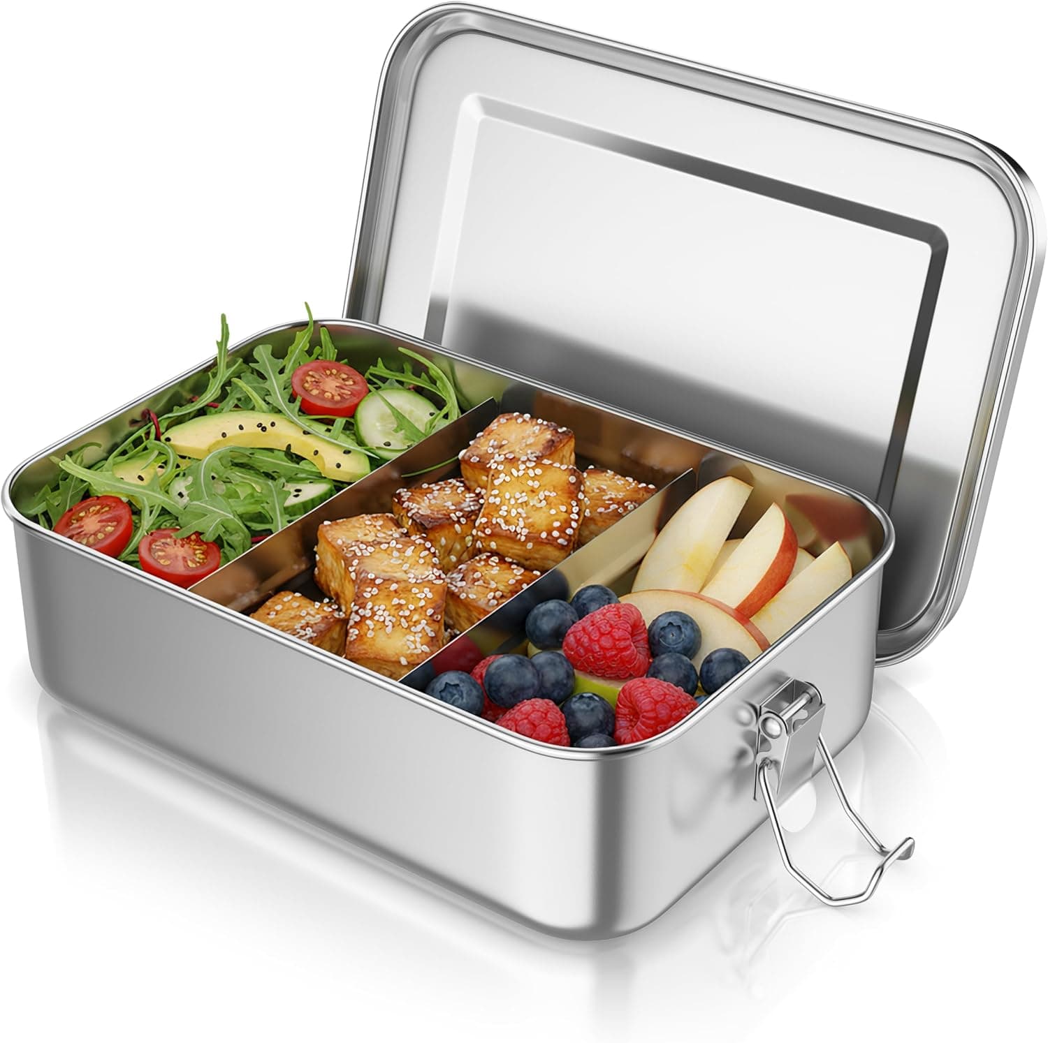 Arendo Edelstahl-Lunchbox, 1400 ml