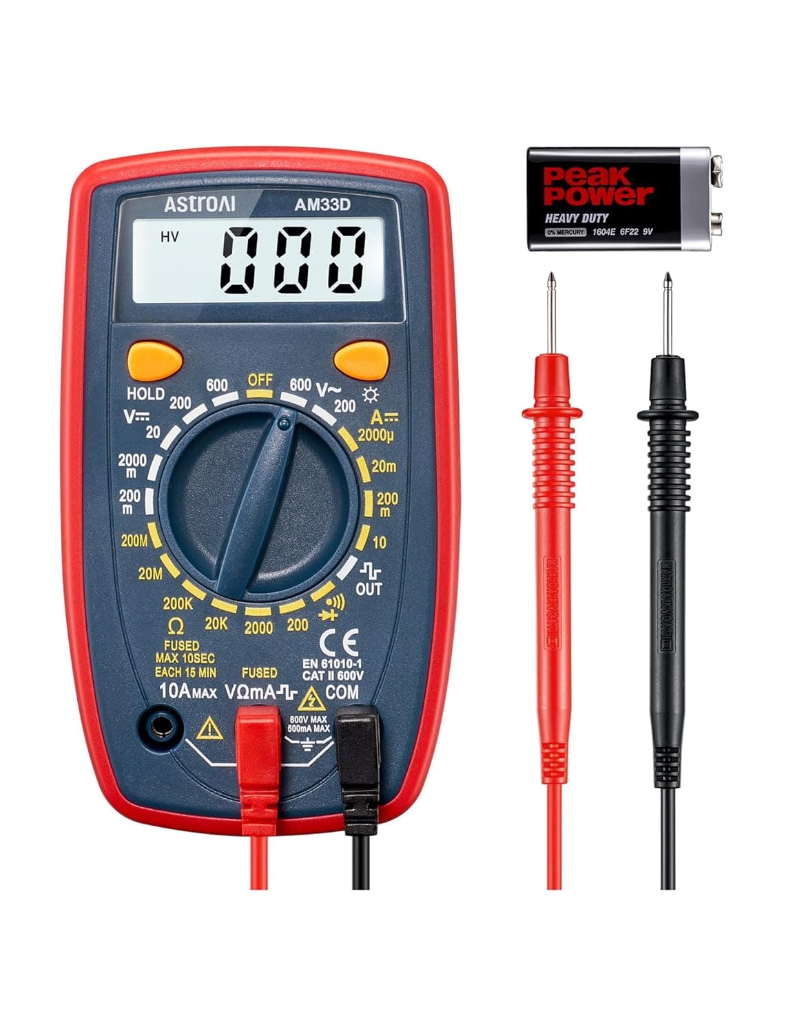 AstroAI Digitales Multimeter AM33D