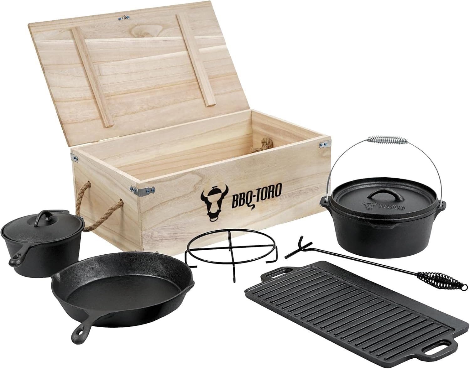 BBQ-Toro Dutch Oven Set in Holzkiste