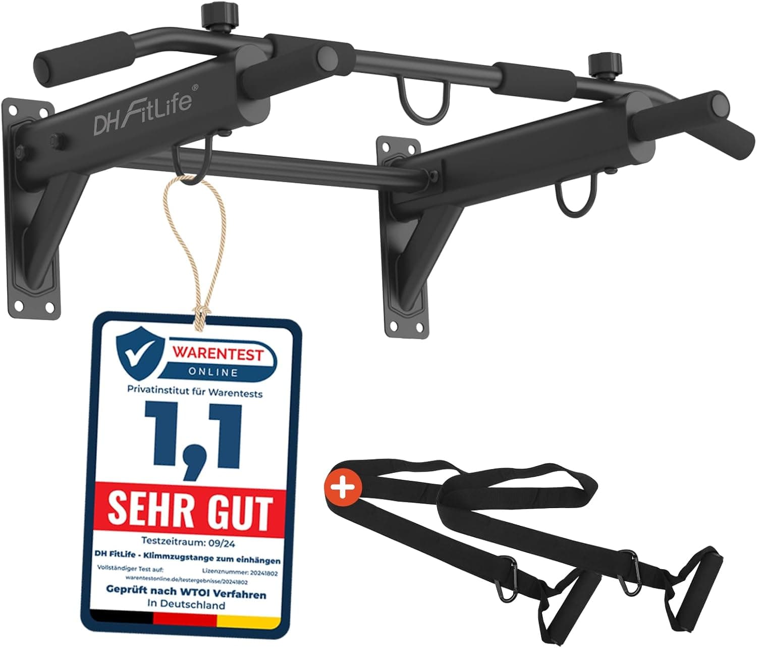 DH FitLife Klimmzugstange zur Wandmontage