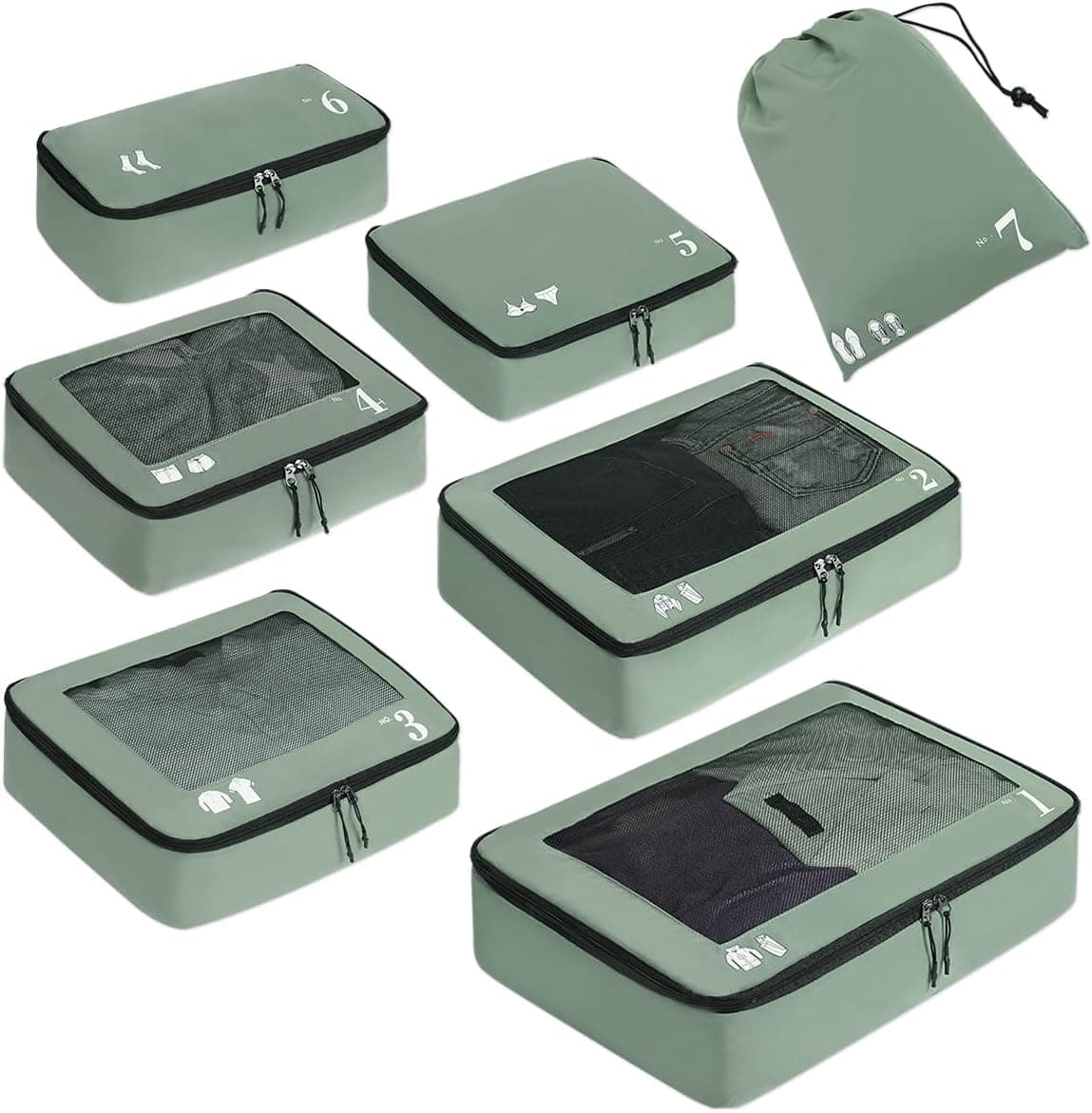 ECOHUB Packwürfel-Set, 7-teilig