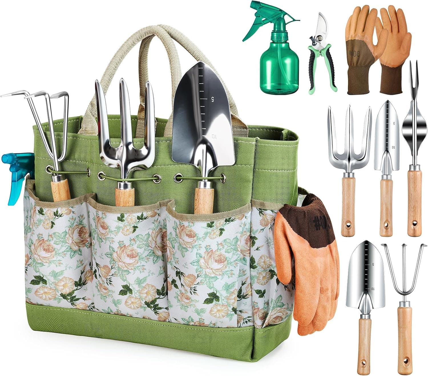 Grenebo Gartenwerkzeug-Set, 9-teilig