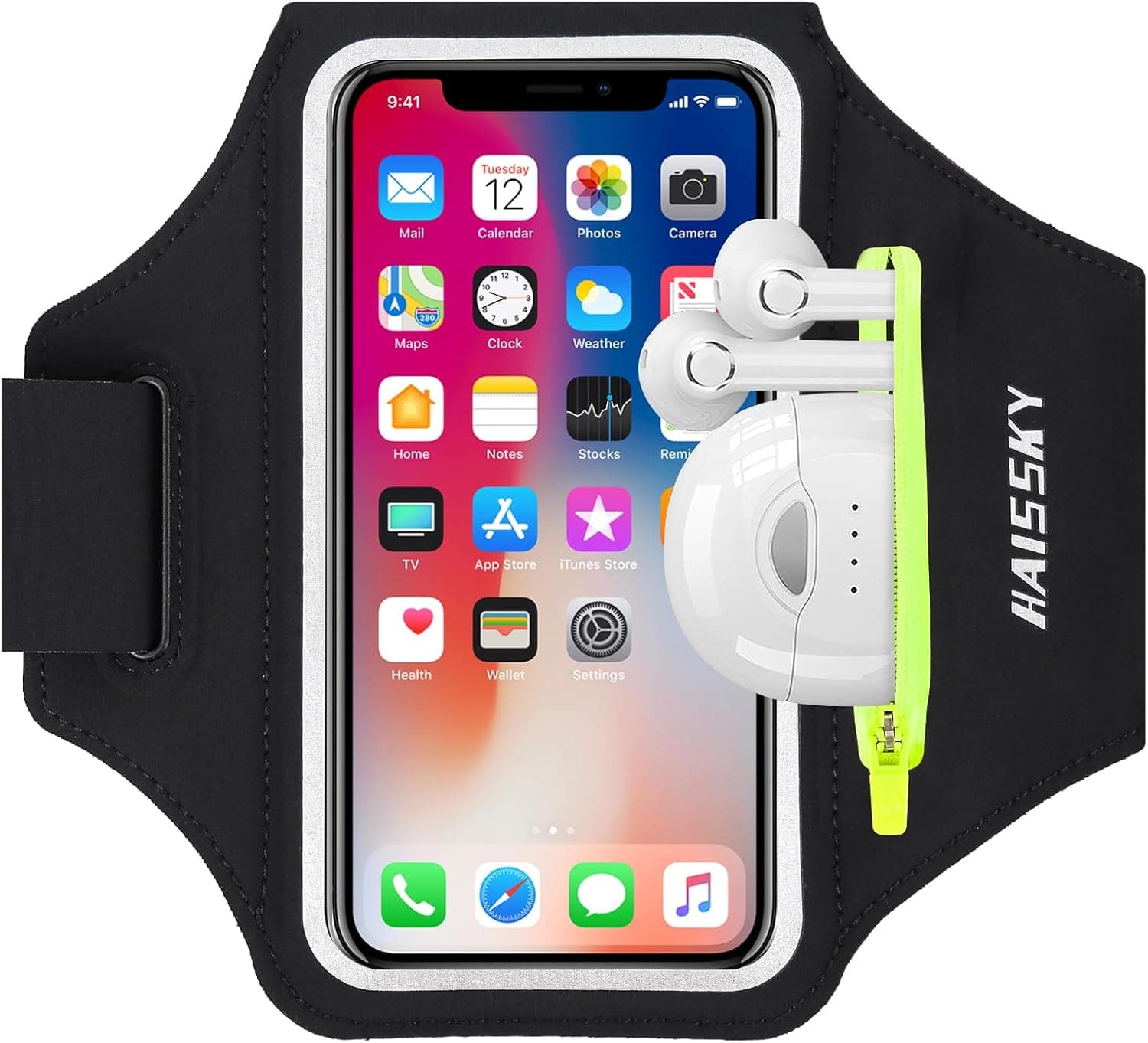 HAISSKY Sportarmband mit AirPods-Case