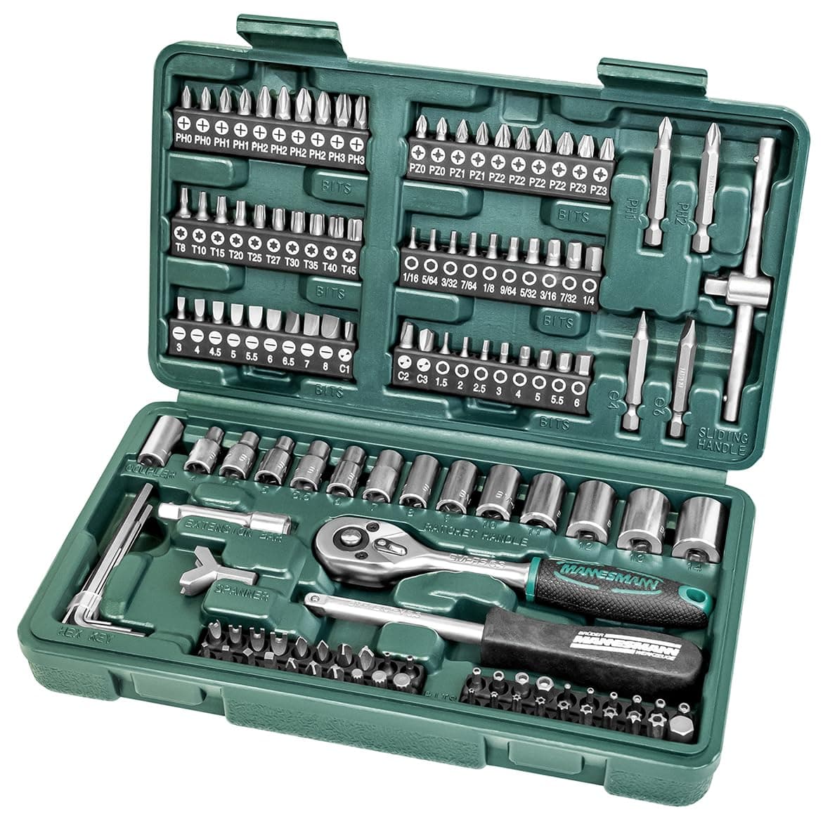 Brüder Mannesmann Steckschlüssel-Set, 130-teilig