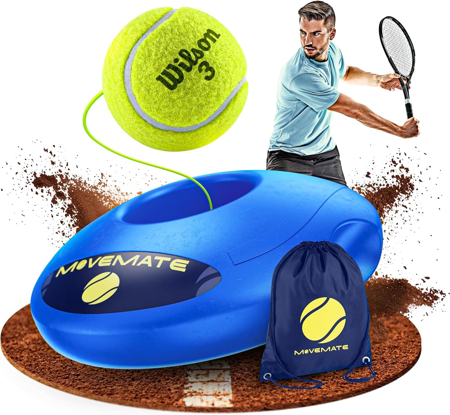MOVEMATE Tennis-Trainer-Set mit Transporttasche