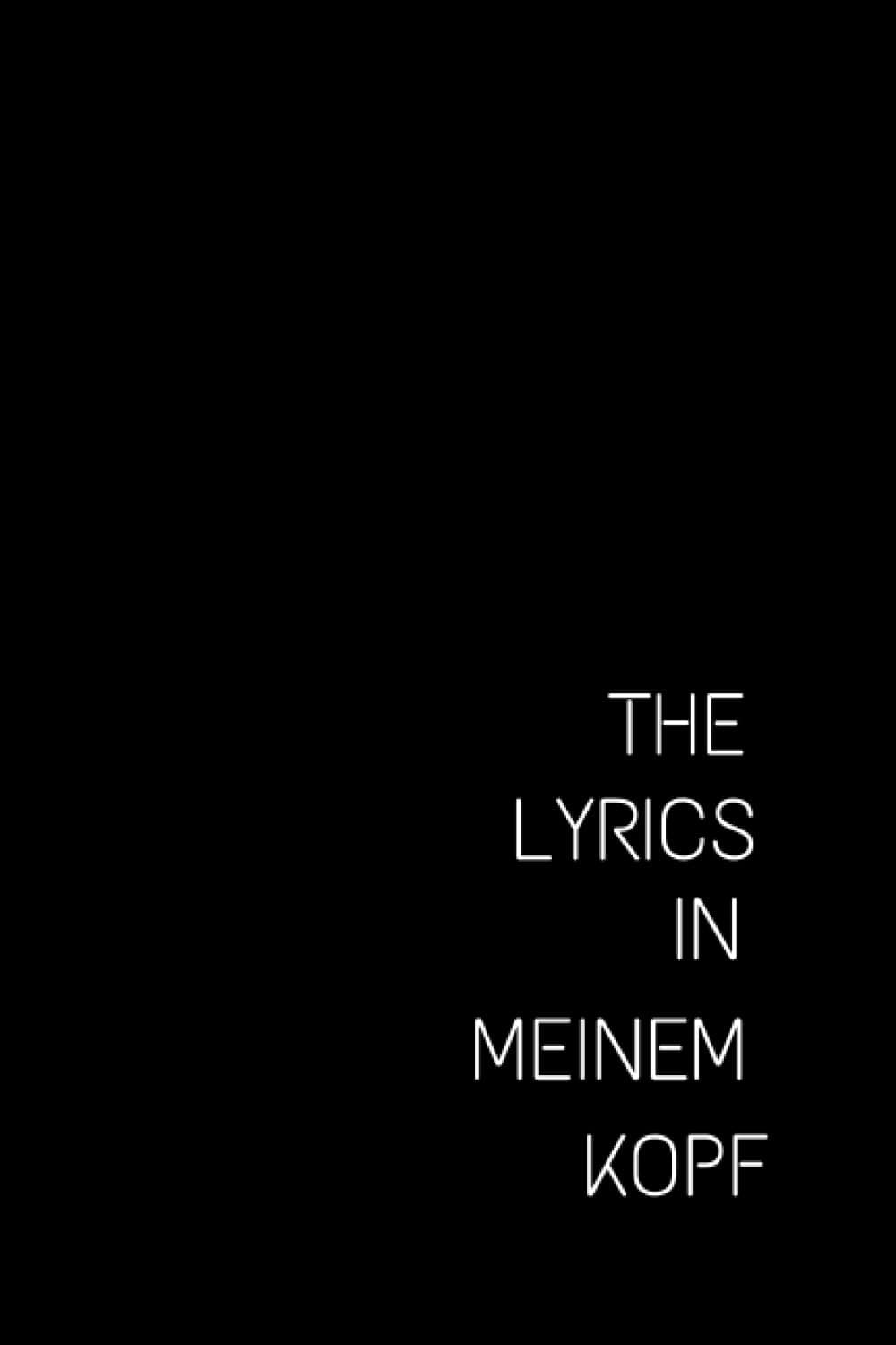 Songwriter-Notizbuch „The Lyrics in meinem Kopf“