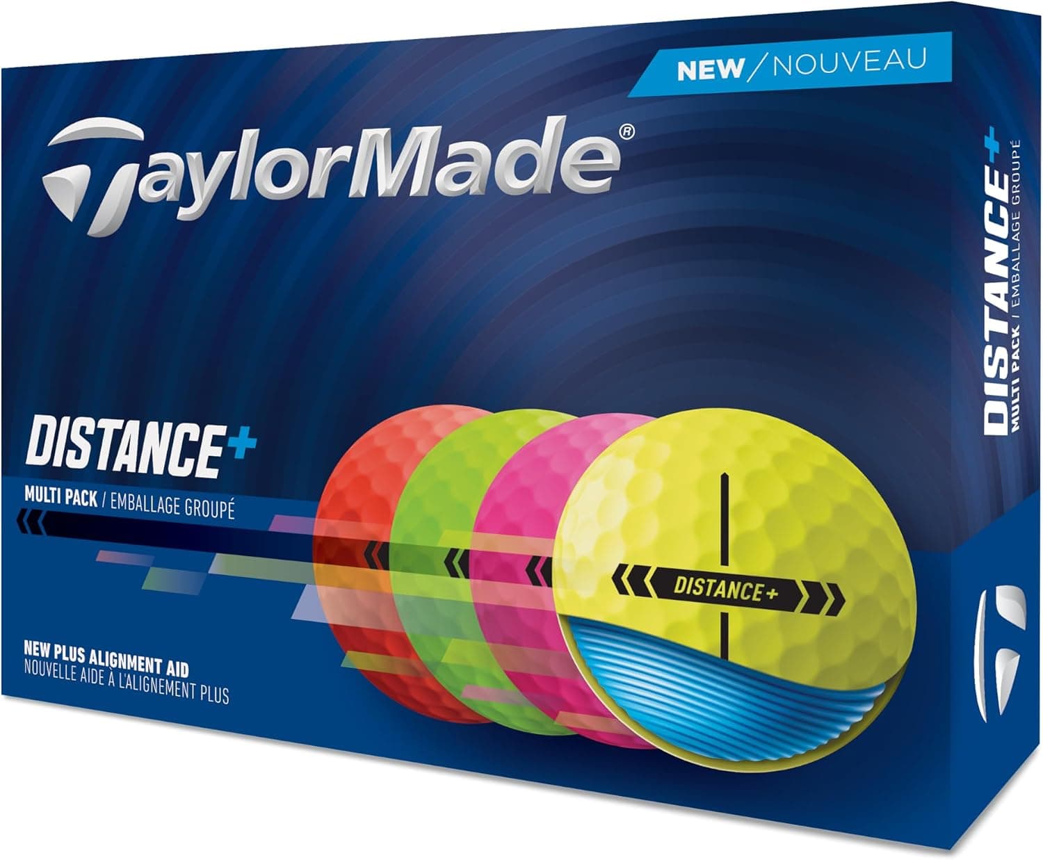 TaylorMade Distance+ Golfbälle 2025, bunt