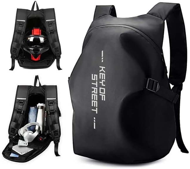 WEPLAN Motorradrucksack mit Helmfach